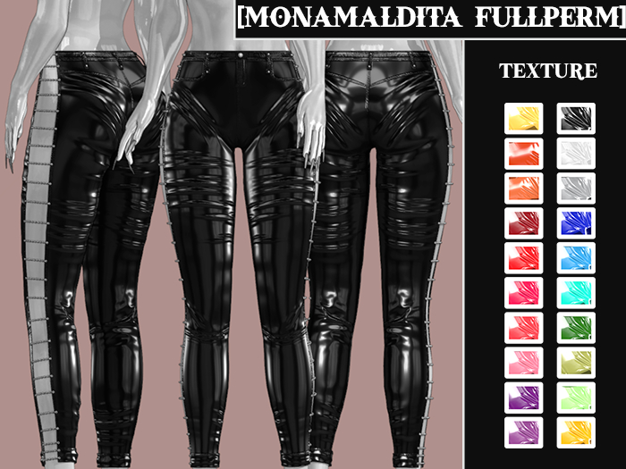 124 - MONAMALDITA - Texture Latex - Pants