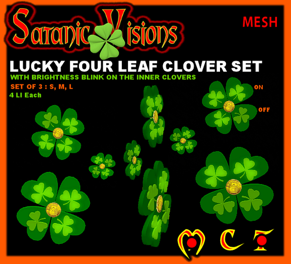 Lucky 4 Leaf Clover Set