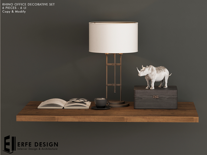 Rhino Office Decorative set 6 LI 6pcs [Erfe Design] *