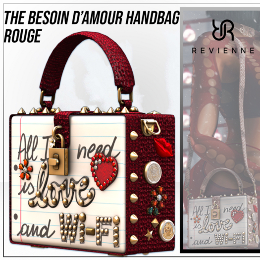 Revienne: The Besoin d'Amour Handbag [ROUGE]