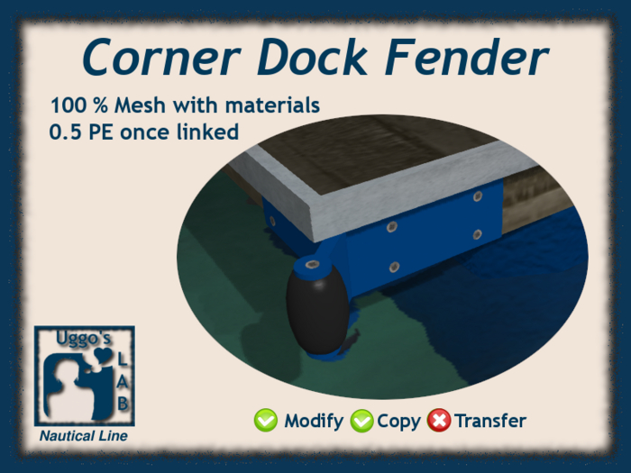 Corner dock fender