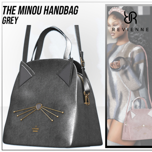 Revienne: The Minou Handbag >^.^<[GREY]