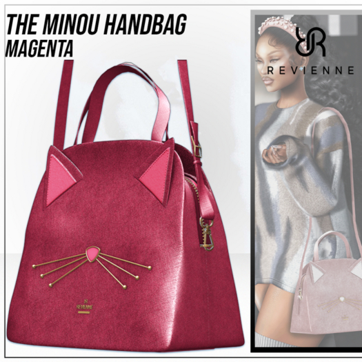 Revienne: The Minou Handbag >^.^<[MAGENTA]