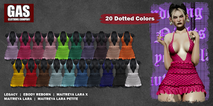 GAS [Dotted Dress Manja - 20 Colors w/HUD FATPACK]