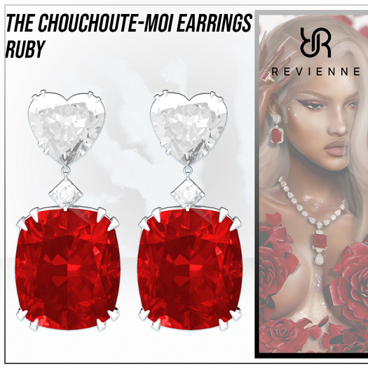 Revienne: The Chouchoute-Moi Earrings [RUBY]