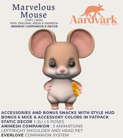 Aardvark : Marvelous Mouse -  Brown  