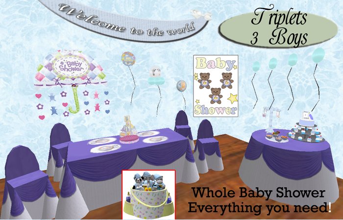 *TRIPLET BOYS* Baby Shower In A Box