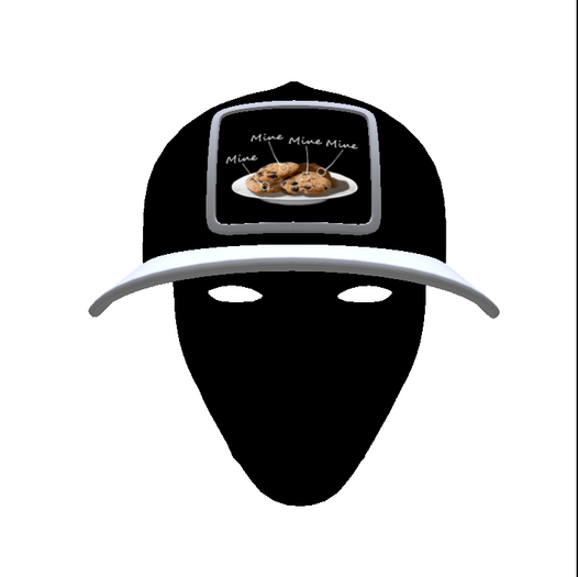 Cookie Ball Cap black/white bill