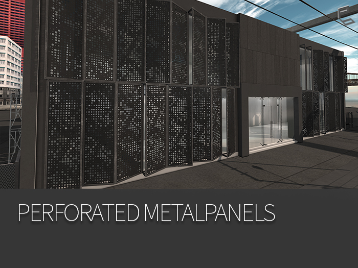 Perforated metal panels pack