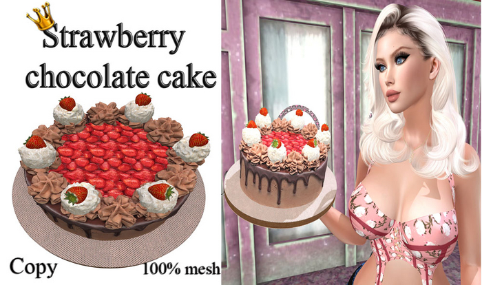 Strawberry chocolate cake