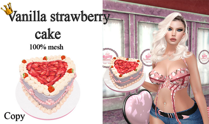 Vanilla strawberry cake