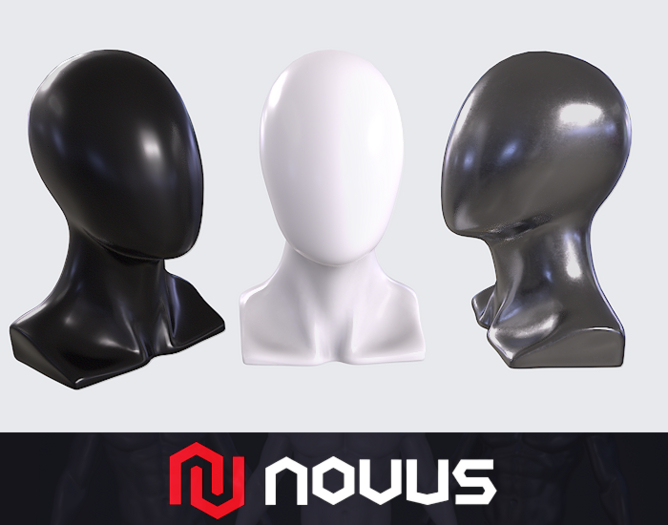 Modern Head Mannequin II - Display {Mesh}