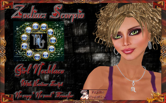 Zodiac : Scorpio Girl's Necklace 