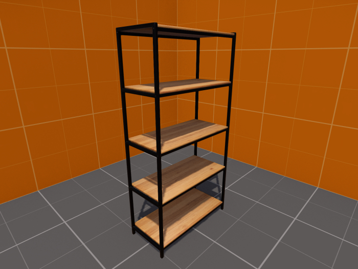 Poly Haven - Steel Frame Shelves 01