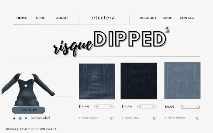 etc. - Risque Dipped Jean Set