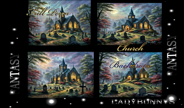 Fantasy Background Textures-Church Backdrops Full perm