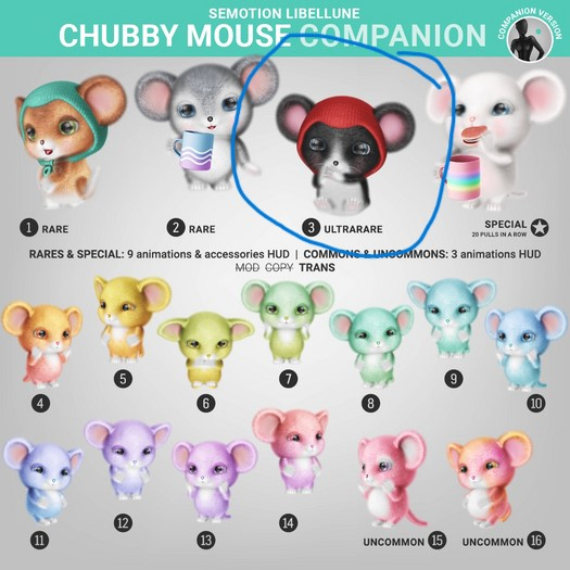 ultrarare 03 SEmotion Libellune Chubby Mouse Companion ULTRARARE 03