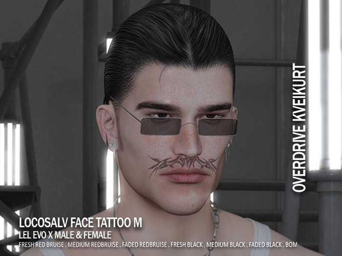 OVERDRIVE KVEIKURT- LOCOSALV FACE TATTOO M