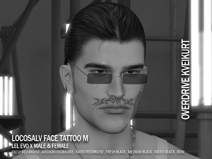 OVERDRIVE KVEIKURT- LOCOSALV FACE TATTOO M DEMO