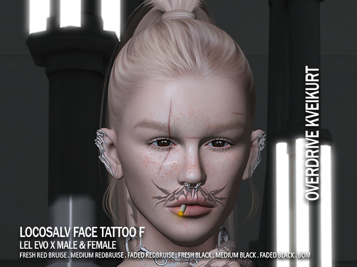 OVERDRIVE KVEIKURT- LOCOSALV FACE TATTOO F