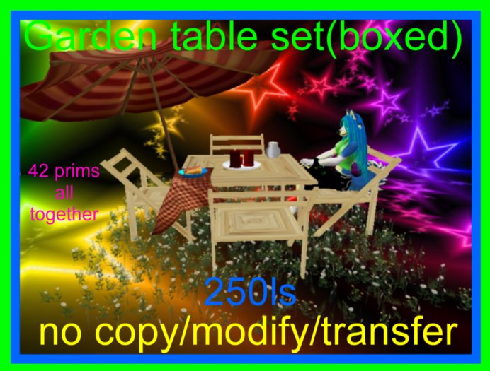 Garden table set(boxed)