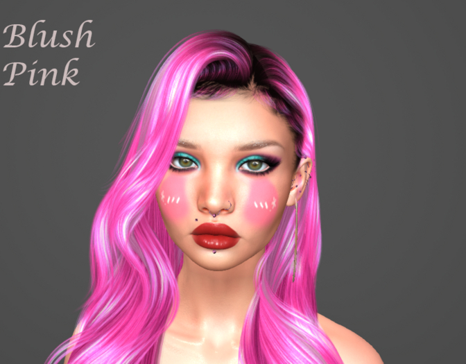Blush pink traits blancs