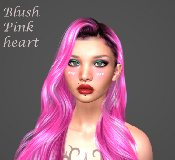 Blush Pink with heart kawaii
