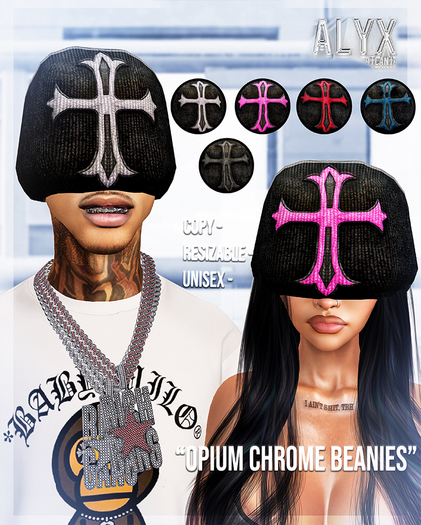 ALYX. Opium Chrome Beanies (Fat-Pack)