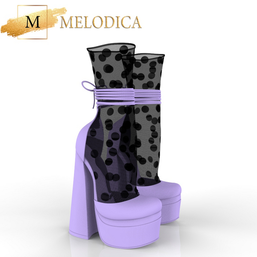 Lilac Black Shoes