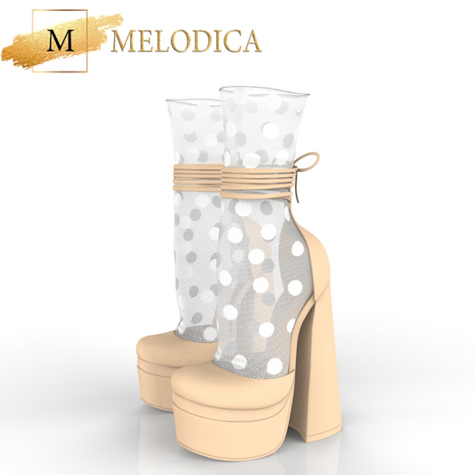 Beige White Shoes
