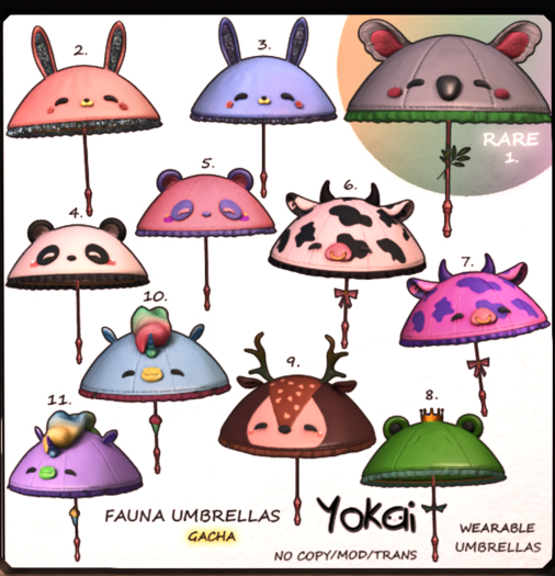 1.YOKAI - Fauna Umbrellas - Koala RARE