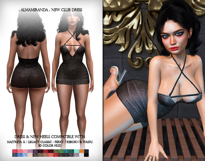 .: AlmaMiranda :. New Club Dress Transparent Heels Outfit LaraX Legacy Perky Reborn Waifu