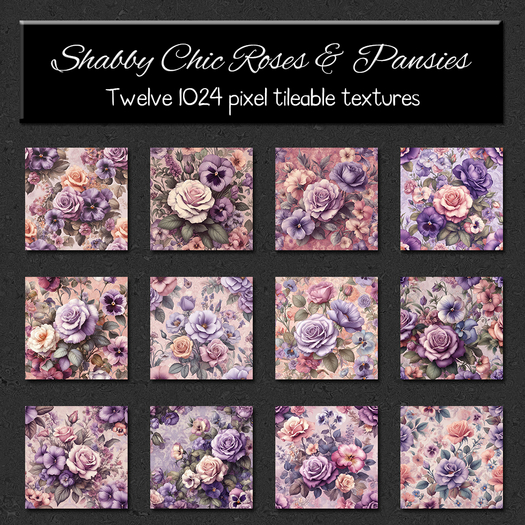 *Wallflowers* Shabby Chic Roses & Pansies