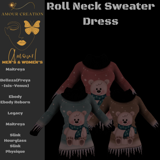 ~~Roll Neck Sweater Dress~~Box~~