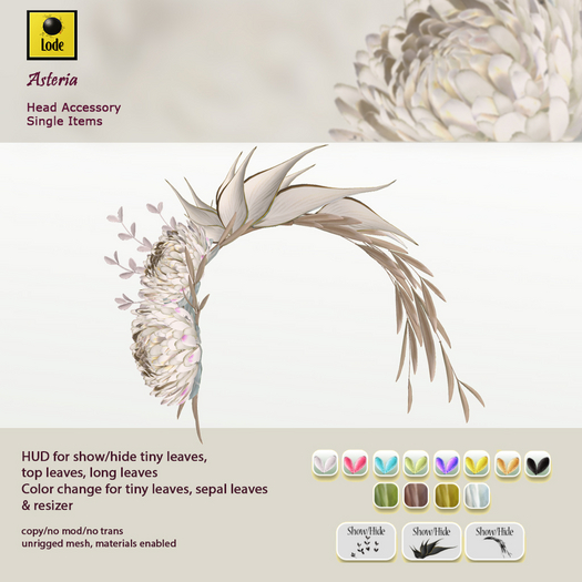 *LODE* Head Accessory - Asteria [snow]