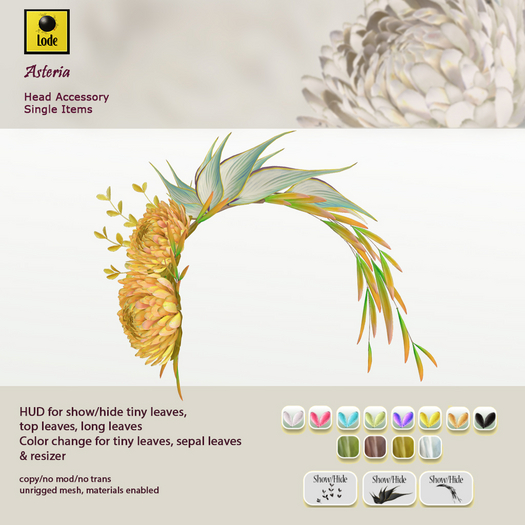 *LODE* Head Accessory - Asteria [saffron]