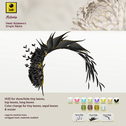 *LODE* Head Accessory - Asteria [black]