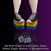 {Oath.} Platform Sneakers Dark Rainbow