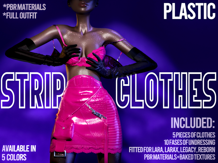 Strip Clothes by PLASTIC (Pink Outfit)