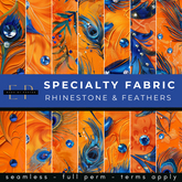 Made by Porter - Specialty Fabric Rhinestones and Feathers