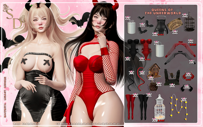 09 - RARE - QUEENS - BODY  RED  - SUGAR DOLLS
