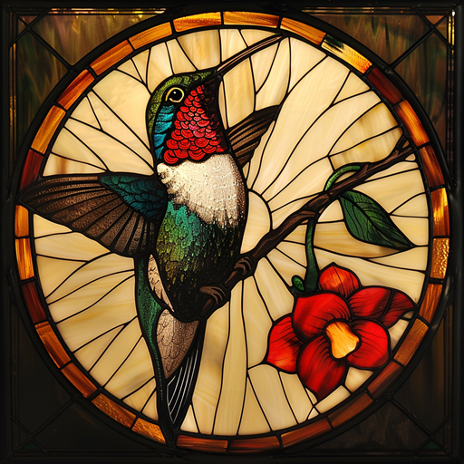 Hummingbird Stained Glass Texture