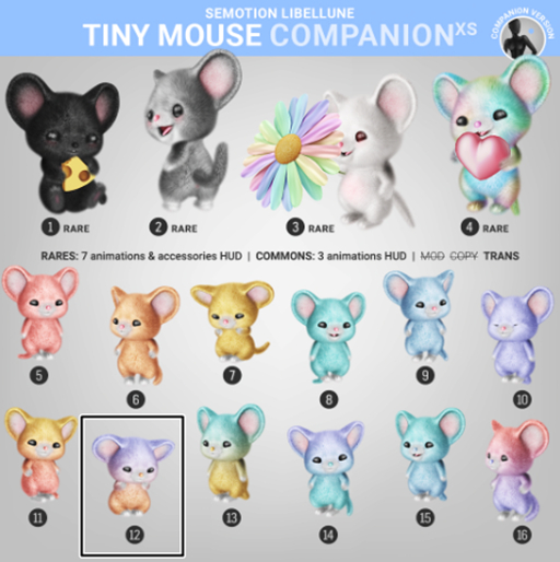 SEmotion Libellune Tiny Mouse XS Companion COMMON 12