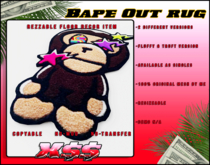 X$$. Bape Out Rug (BOXED)