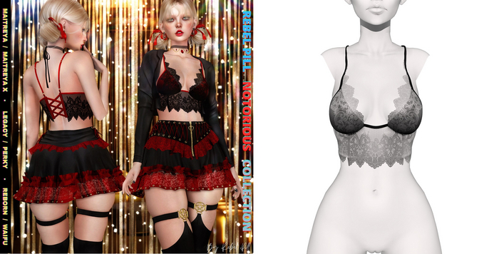 Rebelpill - Notorious Collection Top Black