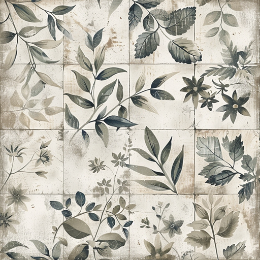 Washed out Shabby Chic Botanical Texture
