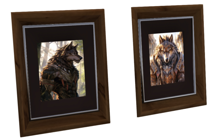 Two Framed Wolf Warrior Pictures