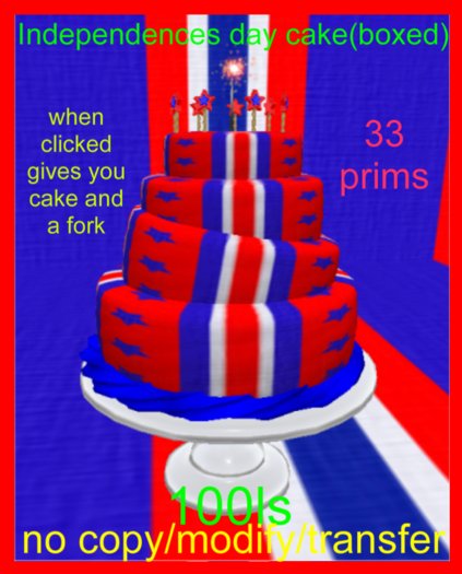 Independences day cake(boxed)