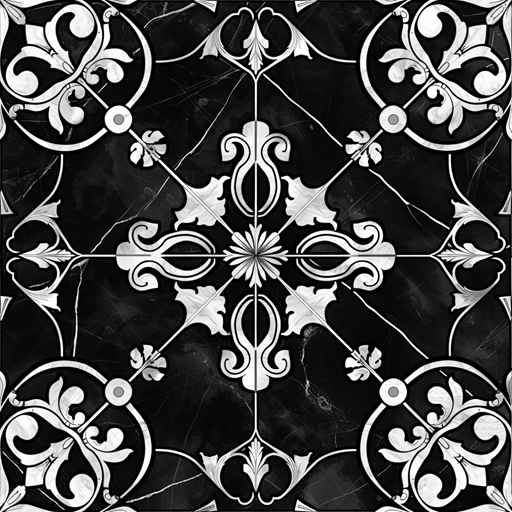 Gothic Baroque Black White Pattern Texture