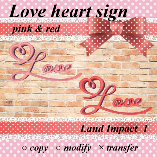 Love heart sign - BOX